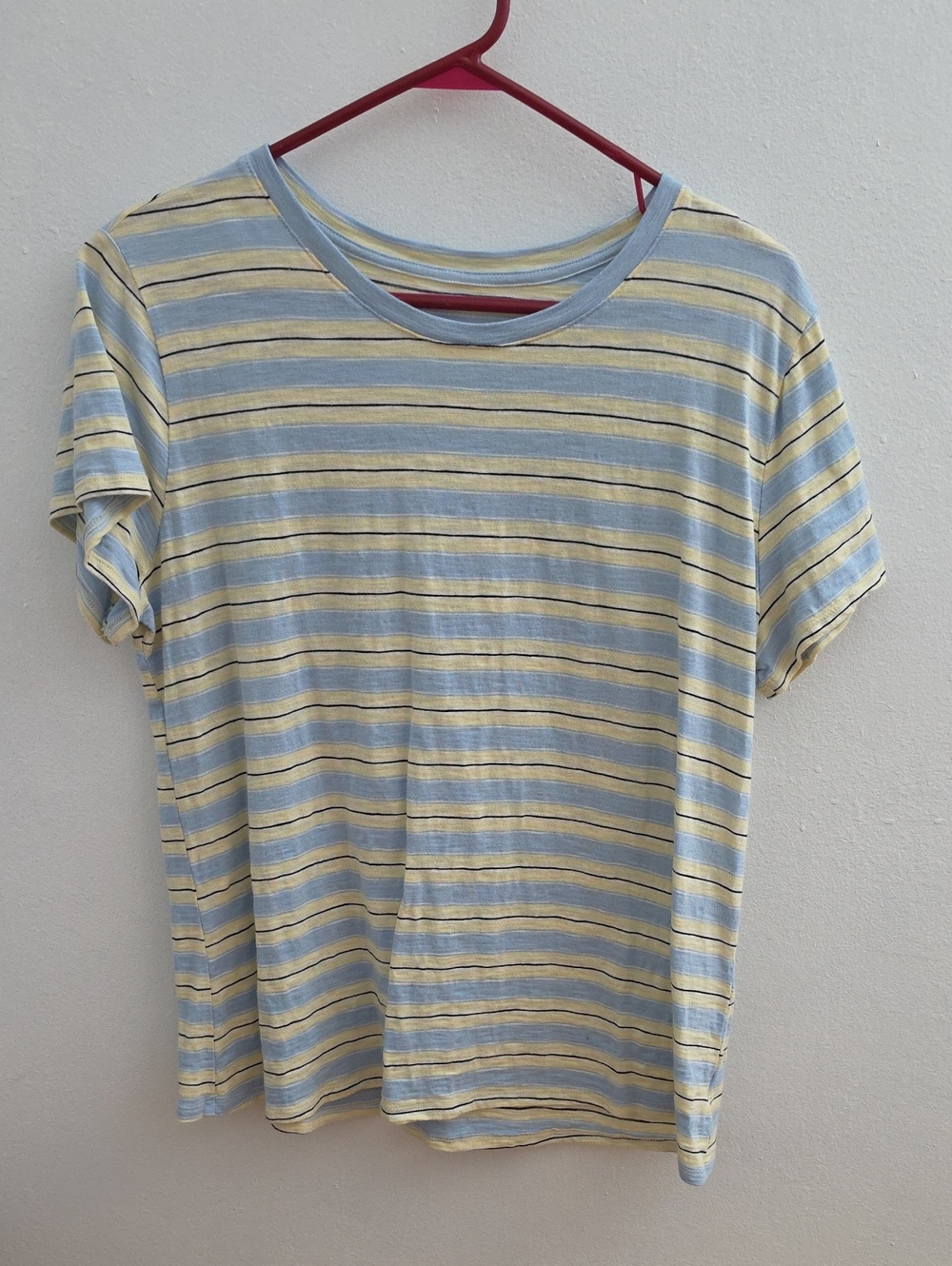 LC Lauren Conrad Pastel Striped Knit Tee in Blue, Yellow & Navy